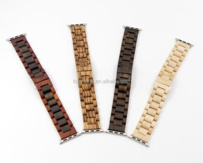 China Replacement Non-Specific Handmade Wood Band For iWatch Wood Bands For Apple Watch 42mm And 38mm for sale