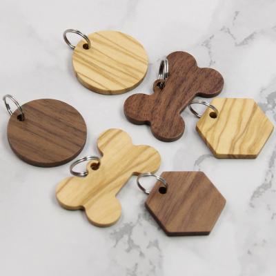 China Engravable Wooden Wooden Puppy Tag Pet Collar Dog Tag Cat Name Tag Pet Dog ID Tag for sale