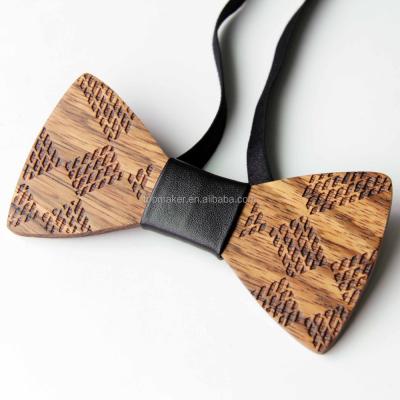 China Wholesale Striped Special Wooden Bowtie For Men Costume Drop Shipping for sale