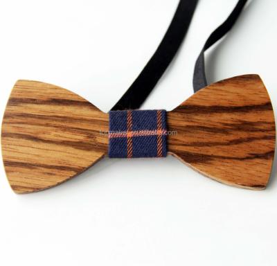 China B02 2016 new arrival checked wooden bow tie ties for men fashion unique gift for sale