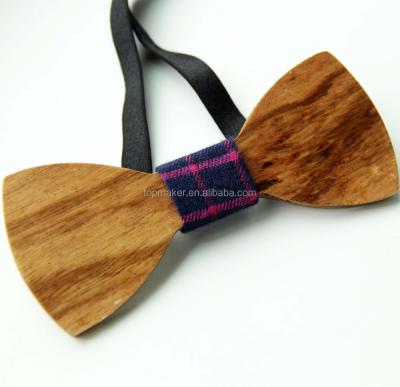 China 2016 B03 wholesale fashion striped wooden bow tie for sale