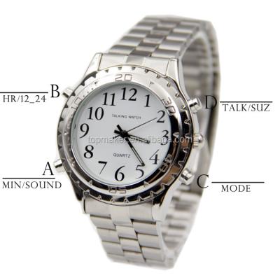 China Non-specific English speaking talking watch for visually impaired elderly blind person for sale