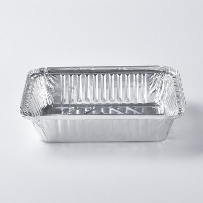 China Recyclable Eco - Friendly Aluminum Foil Container Tray Lunch Box For Kitchen Restaurant Food Packaging for sale