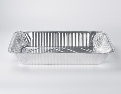 China Recyclable Large Size Aluminum Foil Large Container Tray For Turkey And Other Food Packaging Cooking for sale