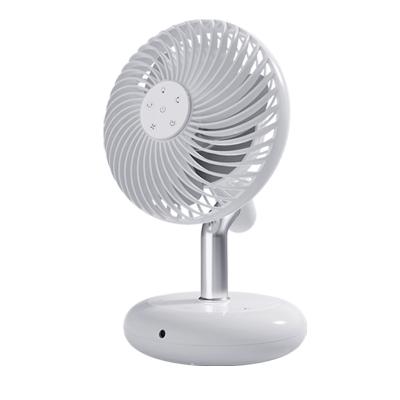 China High Efficiency Mini Usb stand fan Rechargeable Hand Table 5V 5200mAh Electric Air Conditioner Cooling Portable Desk Fan for sale