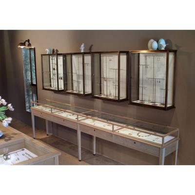 China Interior Customized Chinese Factory Shopfitting Necklace Display Rack Jewelry Store Display Cabinets for sale