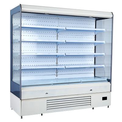 China White Color Single-temperature Supermarket Supermarket Showcase Vegetable Cooler Fan Cooling Fridge Refrigerator for Drinks Vegetables for sale