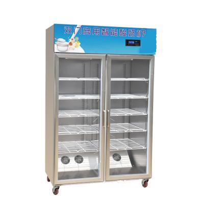 China Double-temperature 2-Door Commercial Yogurt/Fefrigeration/Warming Display Cabinet Refrigerator for sale