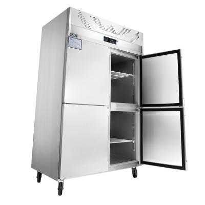 China Double-temperature 6 door fridge stainless steel door kitchen vertical refrigerated automatic return refrigerator for sale