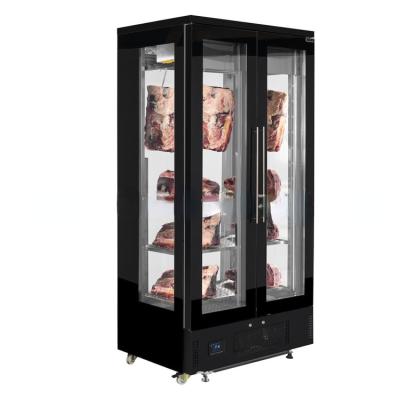 China Double-temperature stainless steel beef refrigerator dry aging meat maturing refrigerator meat dry aging refrigerator for sale