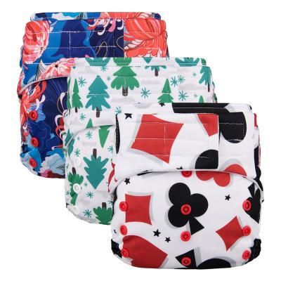 China Printed Reusable Washable Size April New RTS Elf Diaper Hook And Loop Cloth Baby Diaper Cover High Quality One Size Eco-Friendly for sale