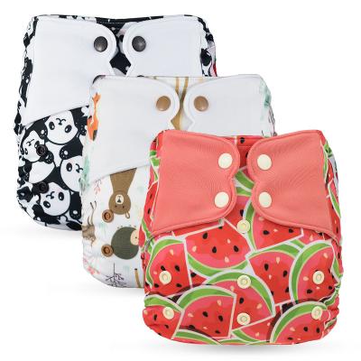 China OEM ODM Printed Reusable RTS Elf Size Washable Eco-friendly Suede Cloth Baby Running Diaper Pocket Diaper One Inside for sale