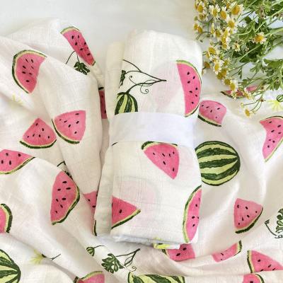 China Best Quality 210g 120CM Cooling Baby Wrap Baby Muslin Quality Baby Multi-use Blanket Cotton/Bamboo Blanket Infant Wrap for sale