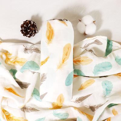 China European and American New Arrival 210g Wholesale Fruit Style Bamboo Gauze Baby Muslin Cotton Swaddle Blankets Crib Sheet Wrapping Towels Burp Cloth for sale