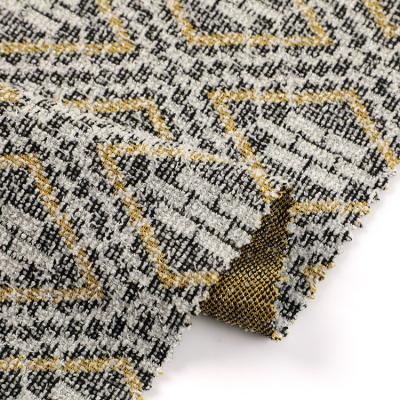 China Factory Direct Tear-Resistant Winter Coat Jacquard Acrylic Warm Woolen Yarn Dyed Fabric With Silver Yarn for sale