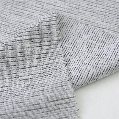 China Good Quality Shrink-Resistant Yarn Dyed Light Suit Knitted Polyester Guts Fabric Tank Top Stripe Spandex Fabric for sale