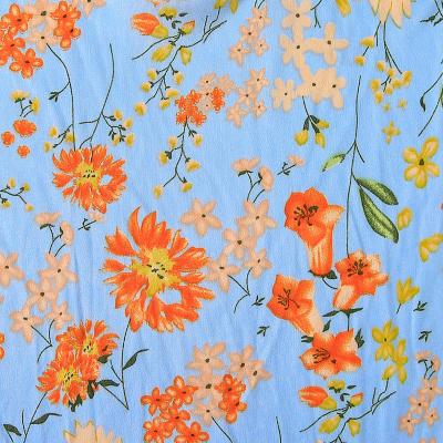 China Hot Selling Shrink-Resistant Wholesale Plain Jersey Flat Fabric Knit Floral Printed Fabric 100% Polyester for sale