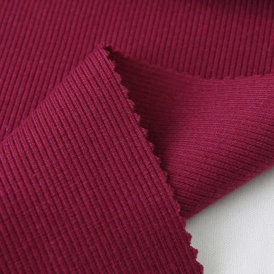 China Thick Shirting Stretch Comfortable CVC Tear-Resistant Knit Cotton Polyester Rib Dyed Stretch Fabric For Women for sale