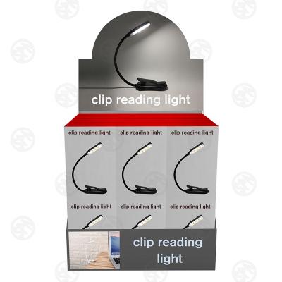 China USB Rechargeable Factory Whole Sale Plastic Flexible LED Clip Reading Light for sale