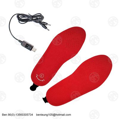 China EVA Carbon Fiber Electric Battery Powered Usb Rechargeable Hot Battery Heated Insole for sale