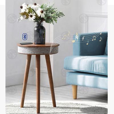 China Wireless Charger For Mobile Phone Sofa Side Living Room Round BT Nordic Wireless Charging Smart Table for sale