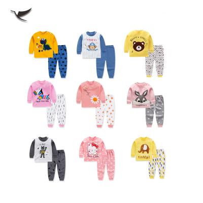 China Autumn Winter Children Cartoon Thermal Pajamas 2 PCs Set Home Wear Boys Girls Sleepwear Kids Cotton Pajamas for sale