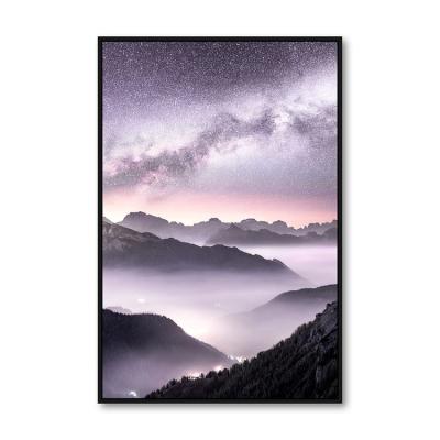 China Abstract Custom Design Exquisite Art Landscape Decoration Painting With Framed Canvas for sale