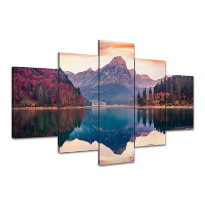 China Waterproof+ECO-Friendly Hot Selling 5-Piece Wall Canvas Indoor Wall Art Autumn Natural Scenery Decoration Canvas for sale