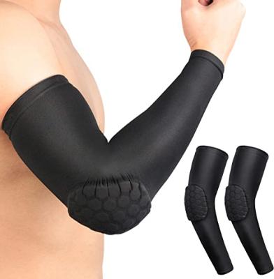 China Protective Arm Elbow Sleeves Honeycomb Crashproof Crashproof Arm Elbow Pads Basketball Shooting Sleeve Sports Compression Arm Riser Pad for sale