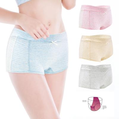 China Women Breathable Underwear Menstrual Panties derenda de calcinha underpants flow proof underwear period elastic striped panties for sale