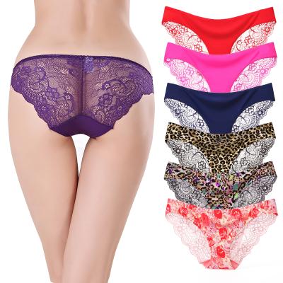 China Samcci Ladies Lace Underwear Bikini Women Low Waist Breathable Panties for sale