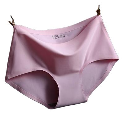 China Samcci Ultrathin Traceless Panties Women Mid Waist Underwear Ice Silk Antibacterial Seamless Breathable Comfortable Briefs Simplicity for sale