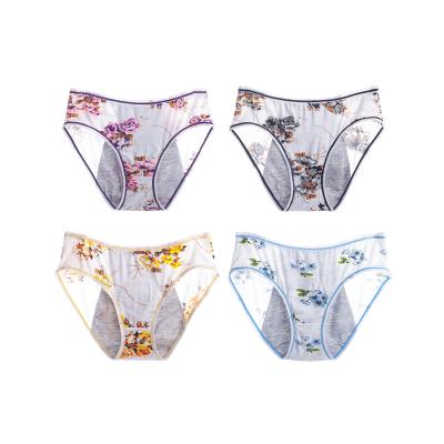 China Factory Wholesale Antibacterial Breathable Bamboo Fiber Isolation Washable Menstrual Comfortable Crotch 3 Layer Period Panties for sale