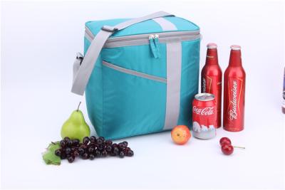 China Adult Portable Big Polyester Cooler Bag Box Plain Blue Professional for sale