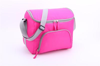 China 230 D Red Food Polyester Cooler Bag / Camping Cooler Bag for Woman for sale