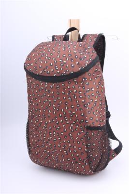 China Boys Casual Packable Day Backpack , Leopard Print Lightweight Travel Backpack for sale