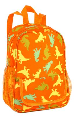 China Orange Recycled Daily Fabric Polyester School Bags For Teens Ultralight for sale