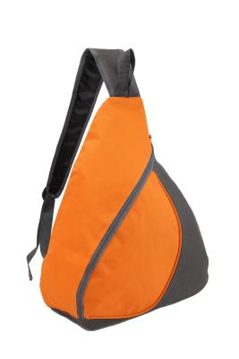 China Orange 600D Polyester Triangle Sling Backpacks For Girls Hiking Softback for sale