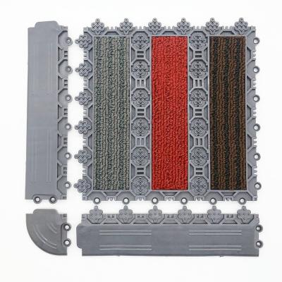 China Non-slip Interlocking Modular Floor Mat For Hotel Outdoor Entrance Door Mat Floor Matting Systems Entrance Non-slip deerjie for sale