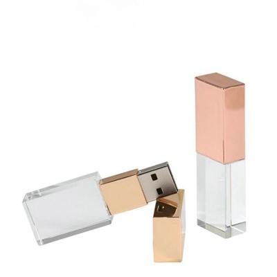 China USB 2.0 3.0 Crystal Clear Memory Flash Pen Drive Crystal Thumb Drive U Disk Gifts For Promotion for sale