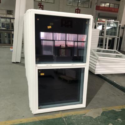 China High Quality Hurricane Black and White PVC Vinyl Soundproof Sliding Single Hung Windows Sliding With American NFRC Certification for sale