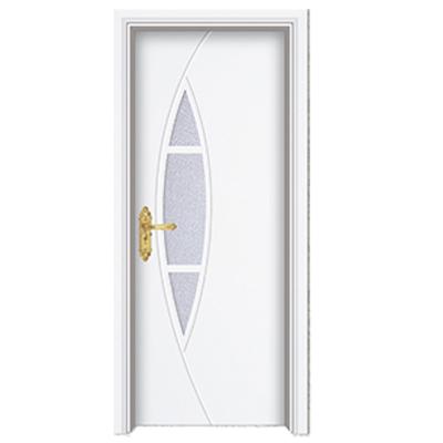 China Modern High Quality Wooden Waterproof Glass Bathroom Kitchen Door PVC Wooden Door for sale