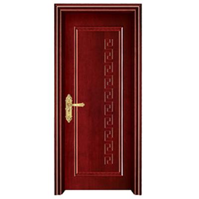 China High quality sound insulation interior solid wood door with natural veneer waterproof MDF wooden door for sale