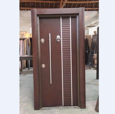 China Exterior Front Door Entrances Modern Armored Steel Security Doors for sale