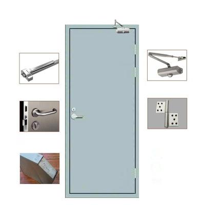 China 90 Min Security Emergence Door Contemporary Fire Retardant Steel Fire Rated Exit Door For Apartment for sale