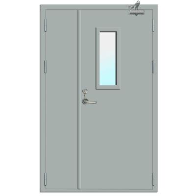 China Modern Economic Custom Design Modern Steel Glass Industrial Style Hotel Fire Door for sale