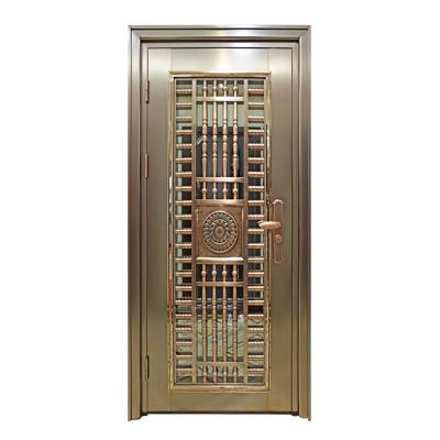 China Bulletproof House Base Track Designs Stainless Steel Front Door Single Door for sale