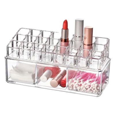 China 423583 Viable Makeup 24 Lipstick Acrylic Storage Display Stand Case Holder Rack Organizer for sale