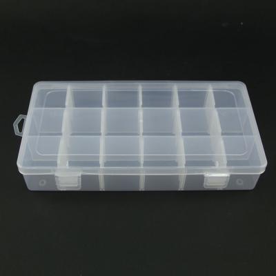 China Clear Plastic Eighteen Compartment Pill Box Medicine Bin Viable Box Electronic Component Hardware Parts for sale