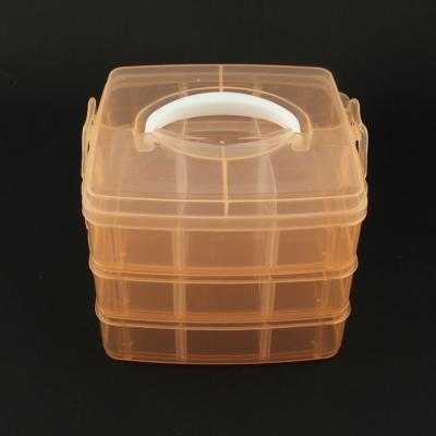 China 235129 pp viable pill box with plastic three floor toy box plastic three layer portable jewelry toy box for sale